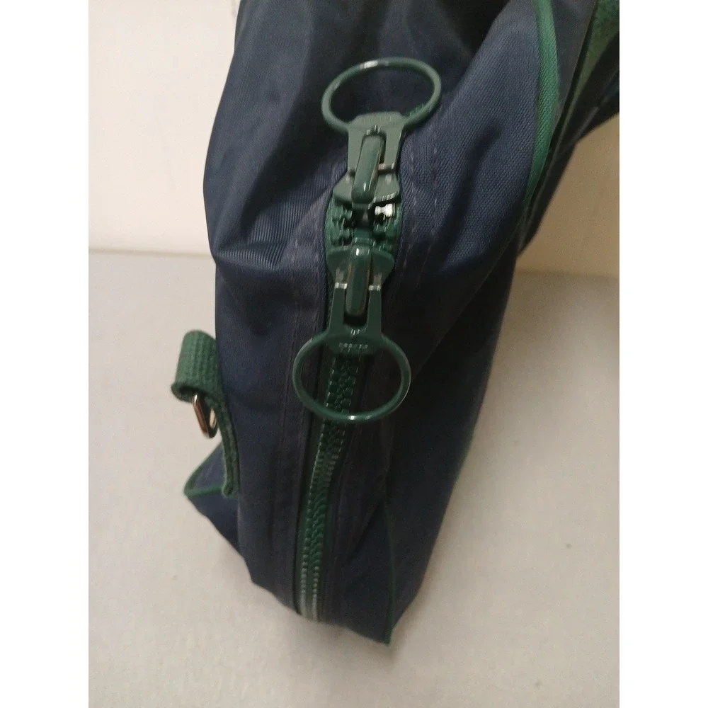 Lands' End Lighthouse Vintage Duffle Bag Blue/Green Weekender Made in USA